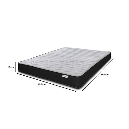 Hybrid Spring Mattress 18CM Deep Memory Foam Open Coil Kids Single Double King All Sizes UK Made BS7177