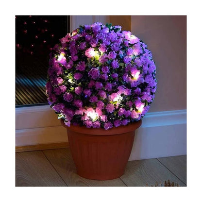 Solalite® 1Pack/4Pack Solar Topiary Balls – 28cm Round Artificial Ball Plants Outdoor with 20 Solar Led Lights, Garden Hanging Balls Sphere Decorative For Wedding, Christmas, Backyard, Balcony, Garden Decor