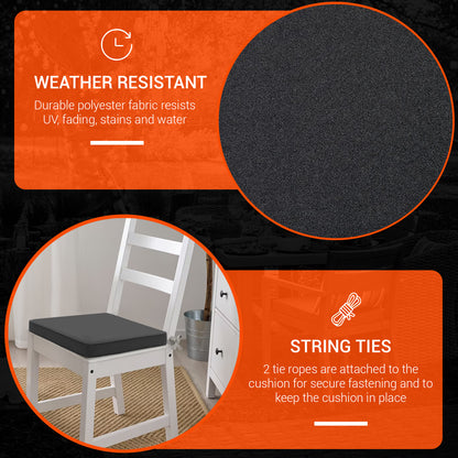 Chair Cushions with Ties for Indoor & Outdoor Use – Comfortable Seat Pads for Dining Chairs, Garden, Patio, Balcony & Café Furniture – Durable Polyester Fabric, Soft Support & Easy Care Design
