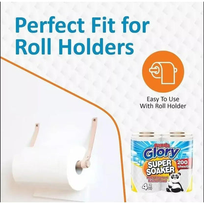 24 X Grigora 2-Ply Kitchen Towel 4-Pack Paper Rolls | White Paper Embossed | Strong & Functional