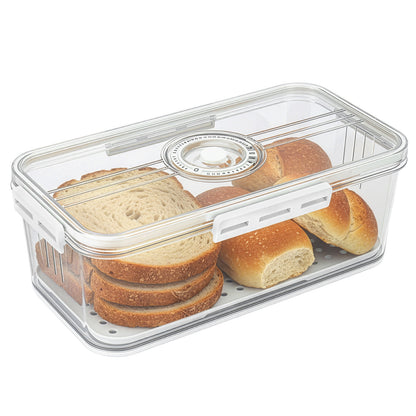 1pc Bread Box, Countertop Airtight Loaf Bread Storage Container With Lid, Portable And Leak Proof Food Sealed Box, For Bread, Toast, Fruit And Vegetable, Kitchen Organizers And Storage, Kitchen Accessories (30.5 cm × 15.75 cm × 15.5 cm)
