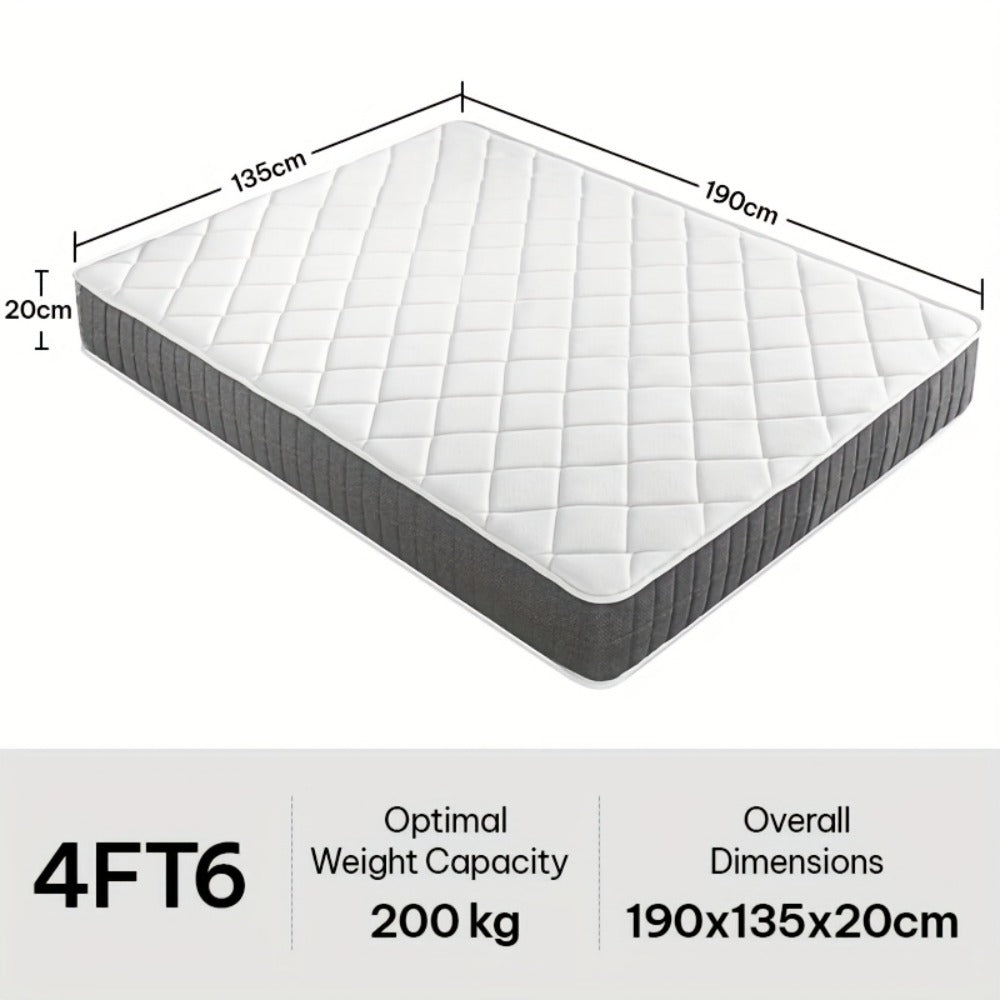 20cm Pocket Spring Hybrid Mattress Single Small Double Medium Firm Silent Innerspring Mattress in a Box Bedroom Furniture