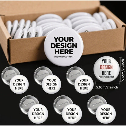 30pcs Custom Metal Pins & Buttons - Personalized Design Your Own Button Badge with Photo/Logo/Text for Promotional Events, Branding, Crafts - Durable Sew-On Badges, Decorative Buttons, Promotional Accessories, Craft Supplies, Customizable Badg