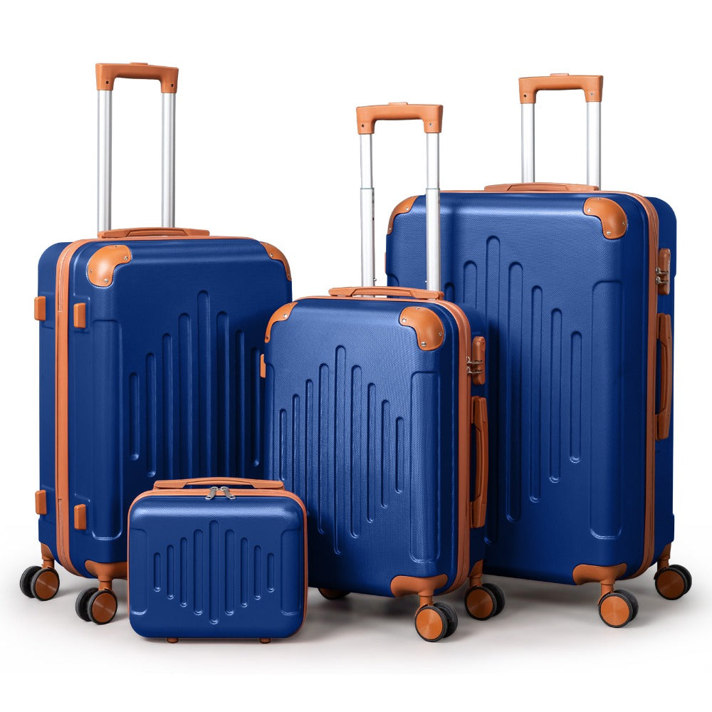 Hard Shell Luggage Set 3 4 5 Piece ABS Suitcase Set with 360° Spinner Wheels Expandable Lightweight Hardside 12 16 20 24 28 Inch 7 Colour Combinations UK