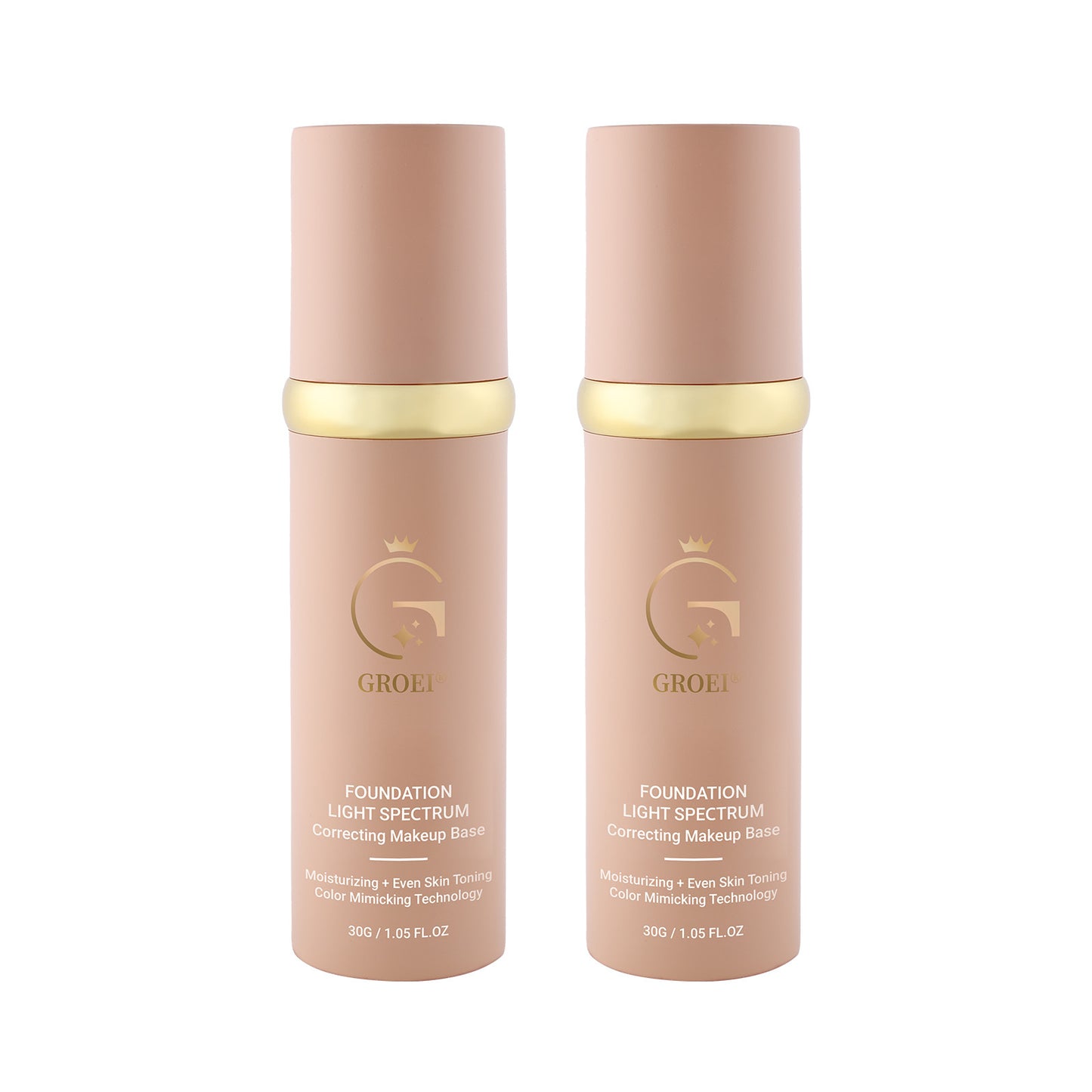 GROF1 Luxury Colour Changing Foundation - Moisturizing, Even Skin Tone, Water And Sweat Resistant, Long-Lasting Coverage, Natural Flawless Appearance, Suitable for All Skin Types, 0.95 FLUID OUNCE (25 ML), Concealer Cosmetics