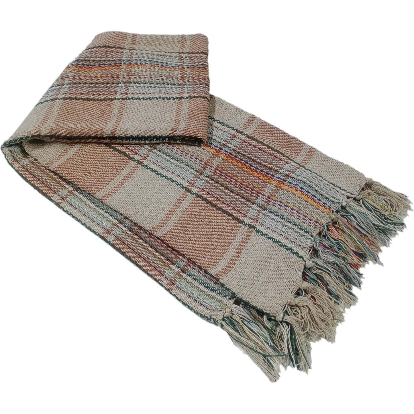 Picnic Blanket Check Stripe Design Super Soft Cosy Sofa Bed Camping Beach Garden Throw made from Recycled Cotton