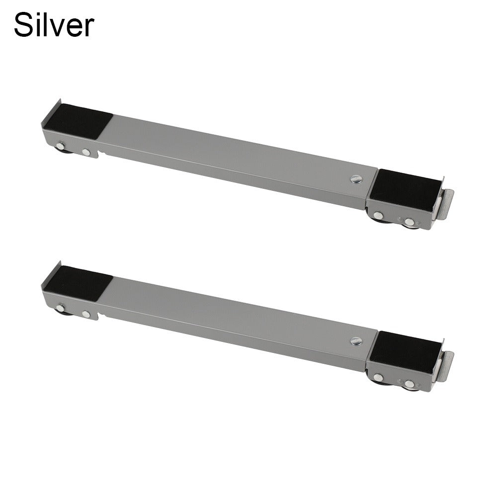 Heavy Duty Adjustable Moving Roller Wheel Set 2pcs – 70.5cm Metal Base Stand with Brake for Washing Machine, Fridge, Furniture & Appliances, 330kg Capacity