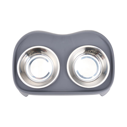 Dog Bowls with Stand, Adjustable Raised Dog Bowl for Large Dogs, Dog Feeding Station with 2 Stainless Steel Dog Bowls, Non-Slip elevated dog bowls