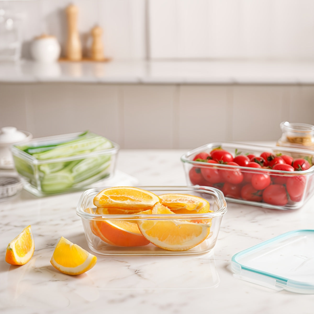 16pcs Sealed Glass Food Storage Containers, Lunch Boxes, Microwave Ovens, Ovens - Perfect for Salads, Fruits, Vegetables, And Sandwiches, Lunch Boxes | Sealed Storage | Durable Glass, Food Storage Containers (8 Lids And 8 Containers)