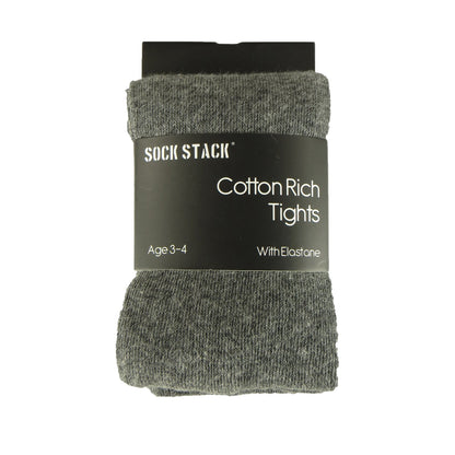 Pack Of 6 Girls Tights, School Uniform Multipack Soft Cotton Rich Winter Tights (3-12 Years)