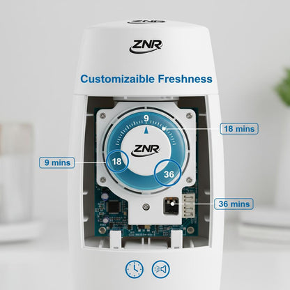 Automatic Air Freshener Spray Dispenser with 3 Fragrance Refills – Wall Mounted or Free Standing, White, Ideal for Home, Office & Bathroom