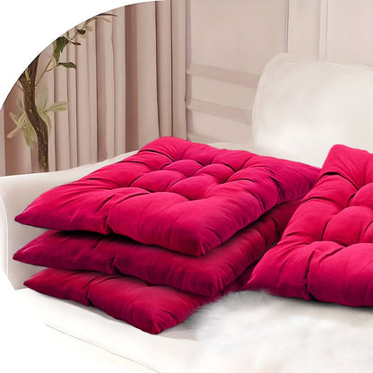 4pcs Solid-Color Office Cushion Supports The Cushion to Relieve The Discomfort of Prolonged Sitting