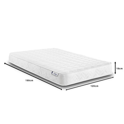 Hybrid Spring Mattress 18CM Deep Memory Foam Open Coil Kids Single Double King All Sizes UK Made BS7177
