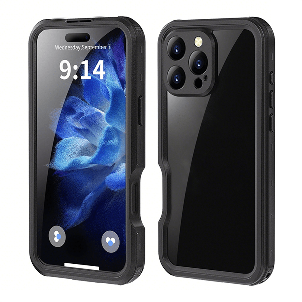 For iPhone 16 Plus 16 Pro Max Waterproof 360° Full Body Case Drop-proof Dustproof Snowproof Built-in Screen Protector Phone Case