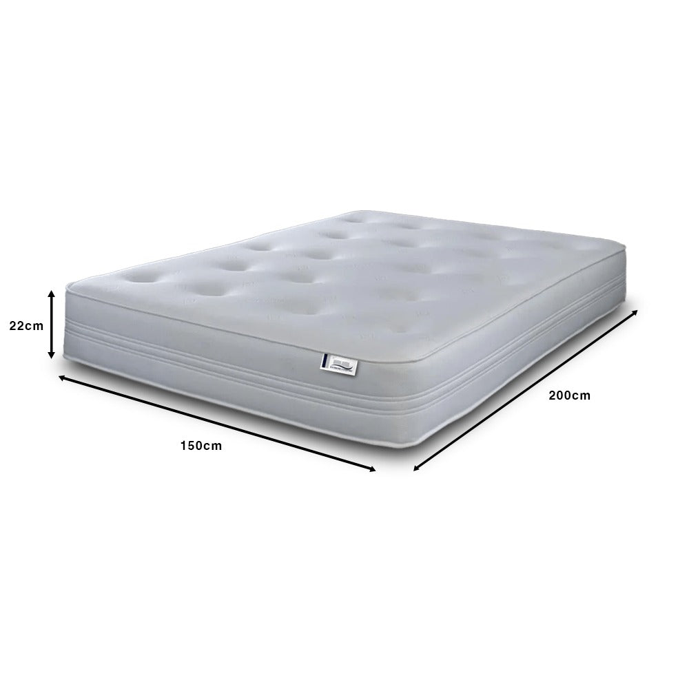 Memory Foam & Open Coil Spring Hybrid Mattress – Tufted, Extra Deep, Handmade in UK | Single, Double, King & European Sizes Available