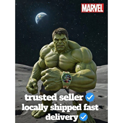 Marvel Kids Toys Light Up Watch for Boys & Girls – Hulk, Spider-Man, Iron Man & Captain America Toy Watch – Adjustable Watch Strap – Party Bag Fillers Kids – Fidget Toys – Toys for Boys Ages 3+