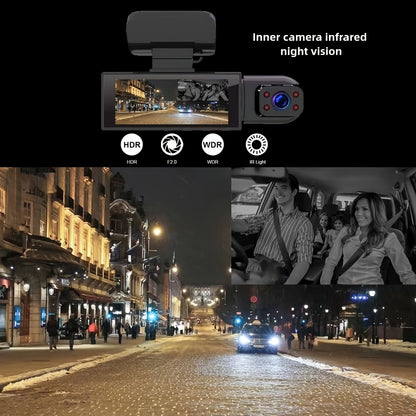 2026 Latest Dual-Lens Car Dash Cam, 1080P Front And In-Car Recording, Optional 32GB Memory Card, Equipped with 3.16-Inch IPS Screen, Night Vision, G-Sensor, Vehicle Safety Monitoring, Motion Detection, Loop Recording, Car Dash Cam, Dual-Lens Design