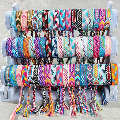 24pcs Bohemian Style Handwoven Bracelets. Campus Style Bangle bangle bracelet