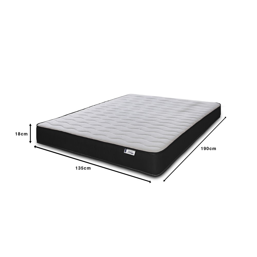 Hybrid Spring Mattress 18CM Deep Memory Foam Open Coil Kids Single Double King All Sizes UK Made BS7177
