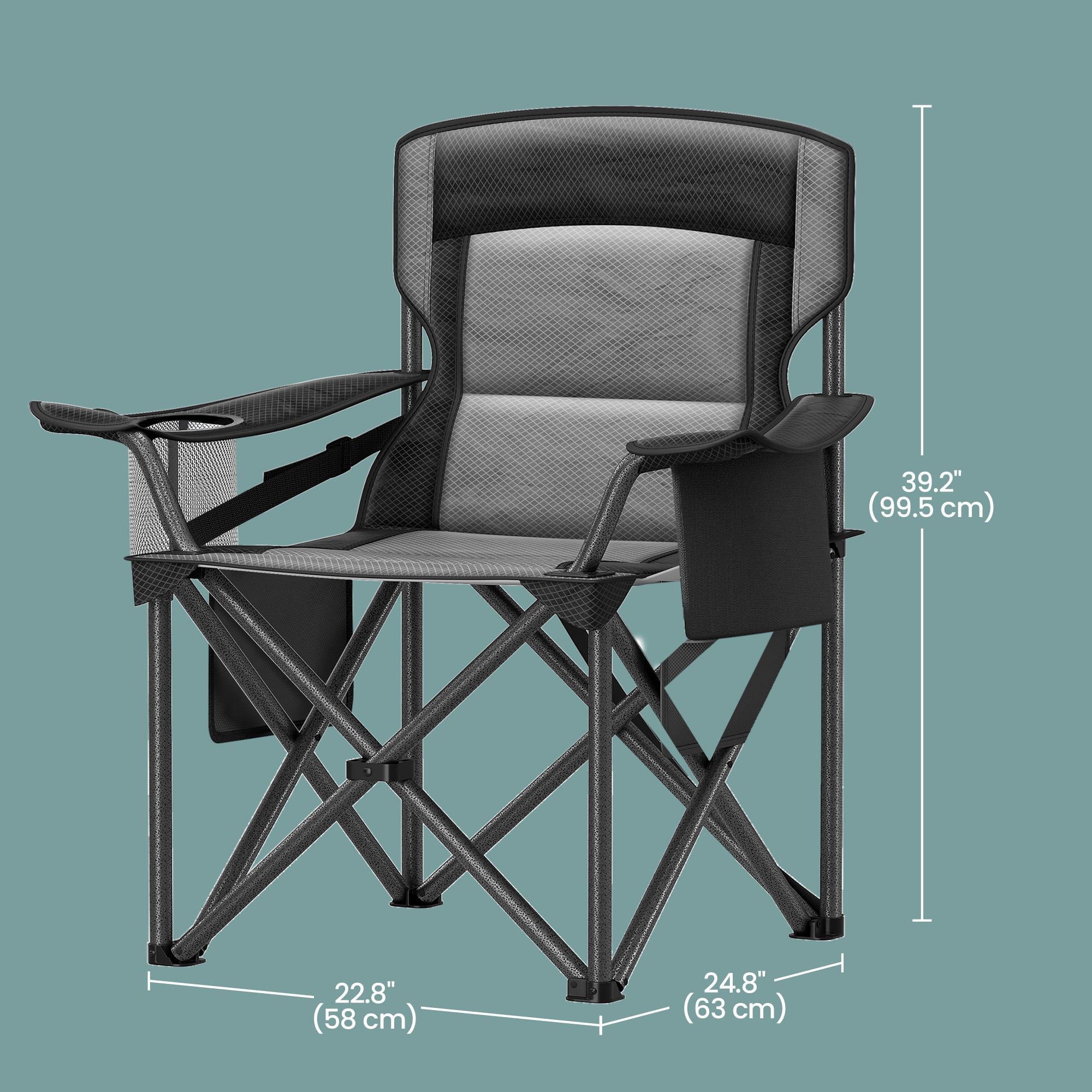 Oversized Folding Camping Chair - Lumbar Support Design