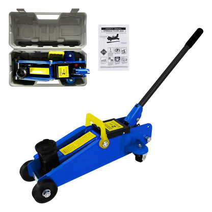 Heavy-Duty Hydraulic Floor Jack with a 2-Ton Capacity, Designed for Lifting Cars, Vans, And Trucks. Ideal for Use And Tire Repairs
