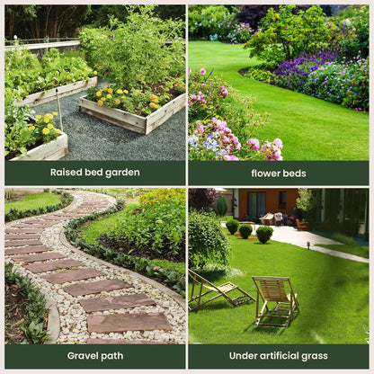 Heavy Duty Weed Control Membrane Garden Weed Barrier UV Protection Weed Fabric for Patios Garden Flower Beds Landscaping Black Woven Roll Ground Cover