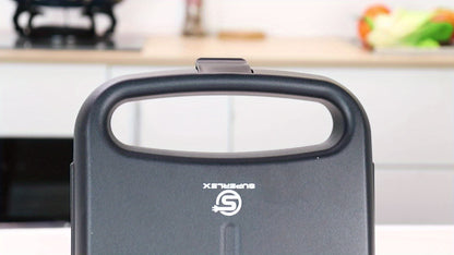 SUPERLEX Sandwich Maker 750W 4 Slice Toastie Toaster with Cool Touch Handle And Non-Stick Plates with Automatic Temperature Control for Perfect Panini Press And Grilled Cheese