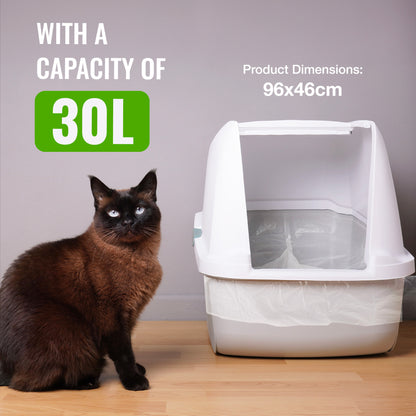 Ecobag Cat Litter Tray Liners - 30L - Heavy Duty Cat Litter Bags, Recycled Litter Liners, Durable Cat Tray Liners Easy to Dispose