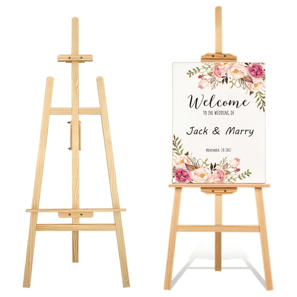 Wedding Easel Stand 150cm Adjustable A-Frame Display Easel for Wedding Signs, Posters & Welcome Boards – Foldable Lightweight Easel for Events, Exhibitions & Home Décor