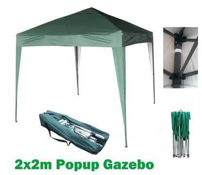 2x2m Pop-up Gazebo Waterproof Outdoor Garden Marquee Canopy No Sides