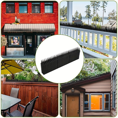 Total 10M 20M Anti Bird Spikes, 24/48pcs 43Cm Wall Fences Spikes for Bird Cat Small Animal Anti Climb Pigeons Deterrent Spikes, Outside Anti Bird Spikes Outdoor to Keep Birds Away