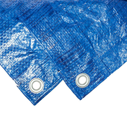 3x5m Blue Tarpaulin Waterproof Cover Trap Heavy Duty Waterproof Camping Sheet Cover 3 x 5 Metres