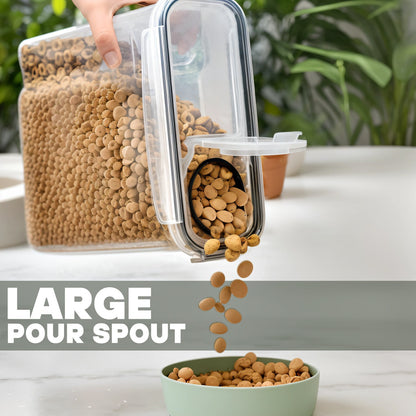 Taylor & Brown Cereal Storage Containers | Set of 4 | Practical Plastic Food Dispenser | Food Grade and BPA Free | Durable and Easy to Use | Ideal for Cornflakes, Flour Storage
