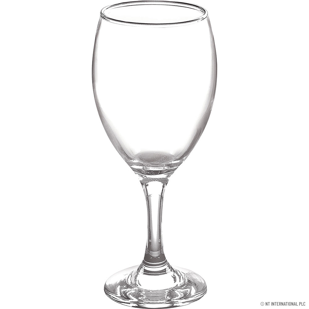 Set of 6 Glass Water Goblets - 10oz Stemmed All-Purpose Wine Glasses | Clear Glass Juice & Soda Chalice Duo | Dishwasher Safe Elegant Glassware for Home Kitchen & Formal Dining
