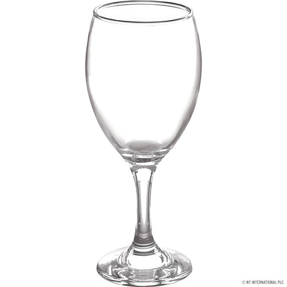 Set of 6 Glass Water Goblets - 10oz Stemmed All-Purpose Wine Glasses | Clear Glass Juice & Soda Chalice Duo | Dishwasher Safe Elegant Glassware for Home Kitchen & Formal Dining
