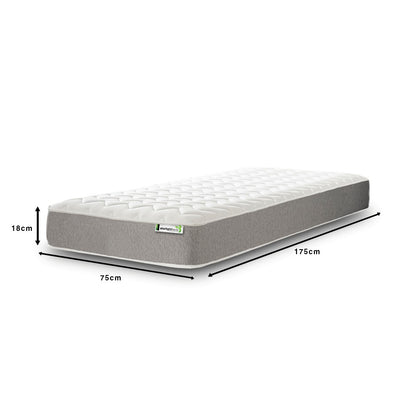 Hybrid Memory Foam Open Coil Spring Mattress 18CM Starlight Beds Zig Zag Cool-Touch Single Double King All Sizes Grey Border