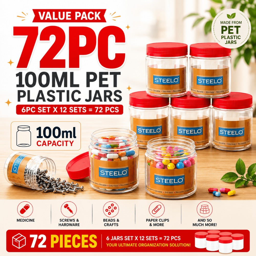 BPA-Free Plastic Jars with Lids – Transparent Round Multi-Purpose Containers, Dishwasher Safe, 50ml to 5000ml, Bulk Packs for Lotions, Creams, Cosmetics, Samples & Storage
