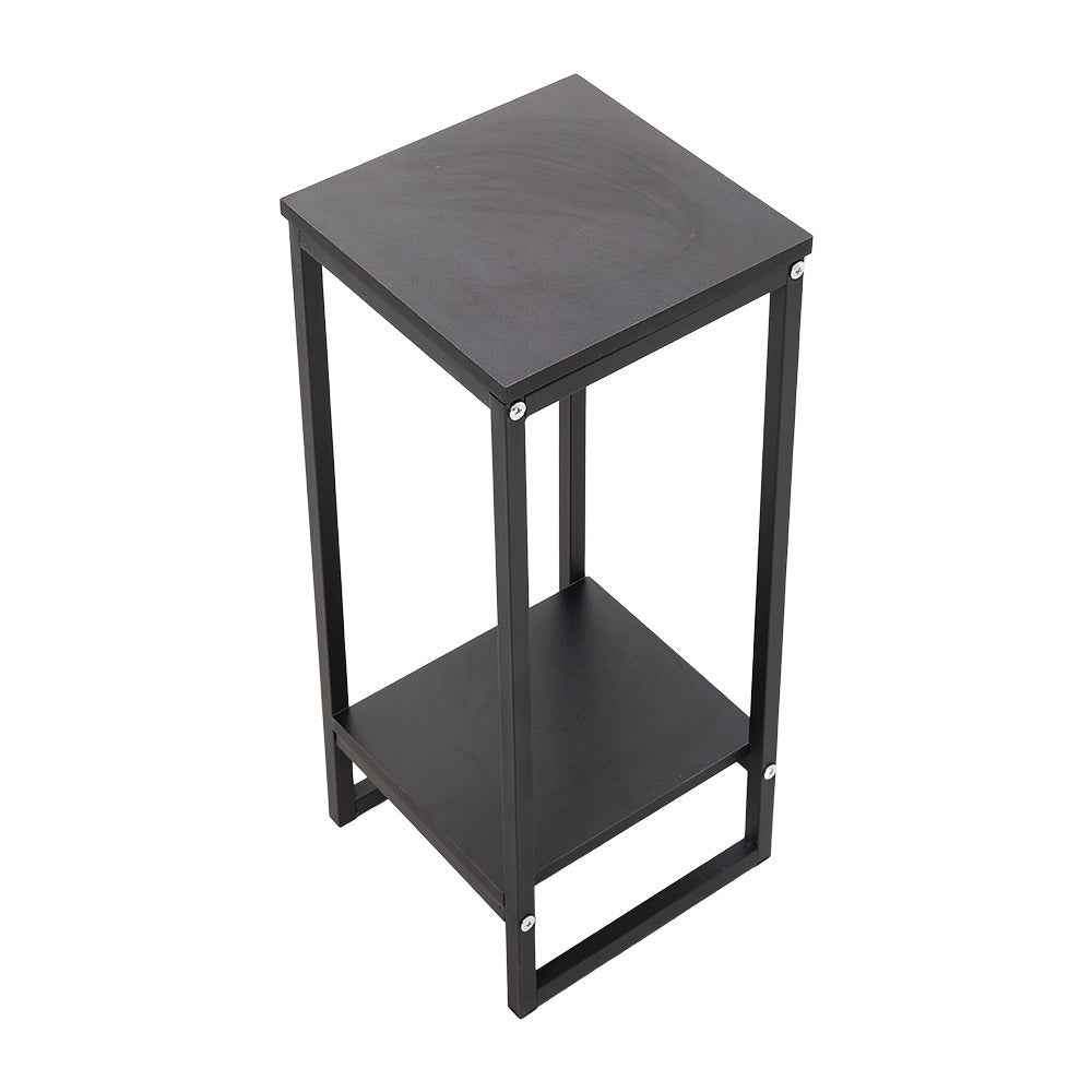 1 Pack, 2-Tier Versatile Metal Plant Stand - Space-Saving Indoor/Outdoor Multi-Layer Potted Plant Rack - Ideal Home Decoration Organizer for Living Room, Balcony, and Bedroom with Sturdy Construction and Easy Assembly - Black/White