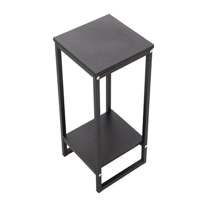 1 Pack, 2-Tier Versatile Metal Plant Stand - Space-Saving Indoor/Outdoor Multi-Layer Potted Plant Rack - Ideal Home Decoration Organizer for Living Room, Balcony, and Bedroom with Sturdy Construction and Easy Assembly - Black/White