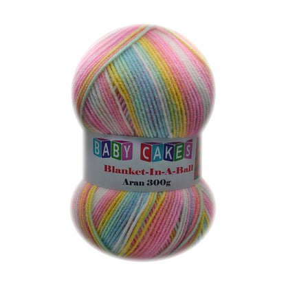 Blanket In A Ball - 300g Ball of 100% Acrylic Aran Yarn - 8 Shades Available - Machine Washable - Perfect for Knitting or Crochet