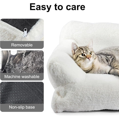 Cat Sofa 66x48x33cm Cat Couch Bed Pet Size 15-20 Stylish Cats Bed Catties Fluffy and Soft Catd Sofa Beds Small Dog Sofas Beds for Dogs and Cats for Small and Medium Dogs