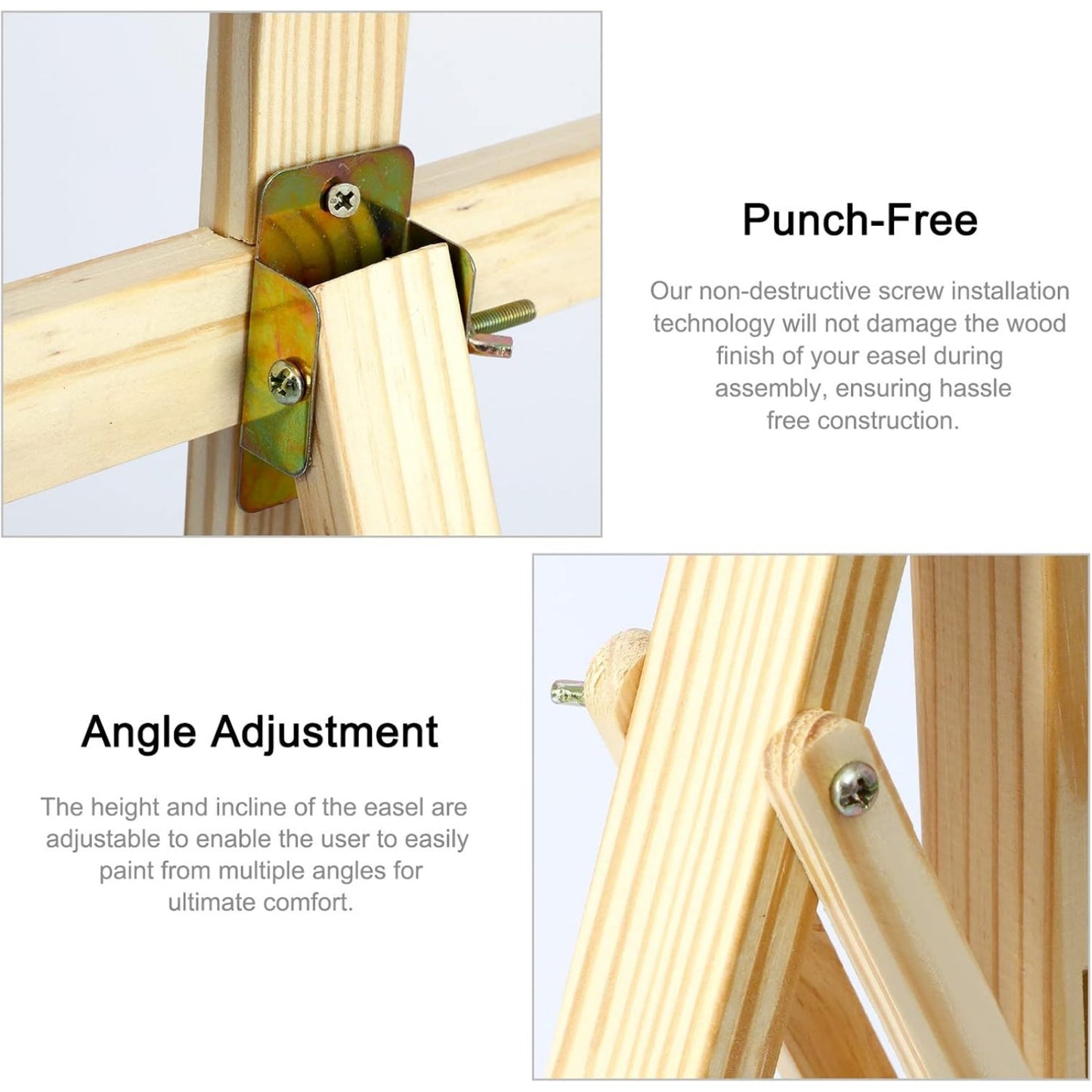 Easel Stand 1.5M Studio Easel Canvas Stand for Wedding Adjustable Drawing Painting Holder Foldable Artist Tripod Easel for Painting Sketch Exhibition