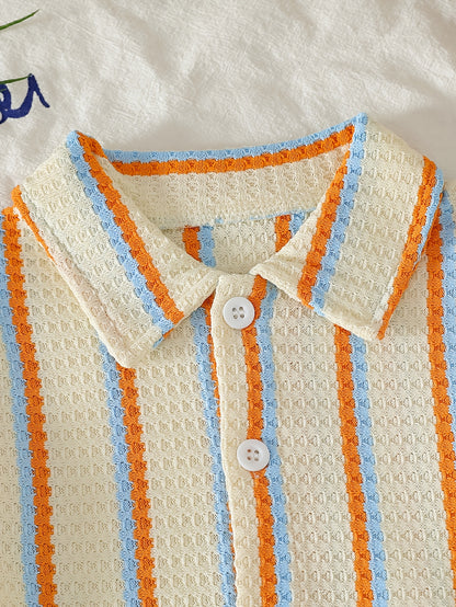 Boys' Waffle-Knit Shirt and Shorts Set - alternate angle 18