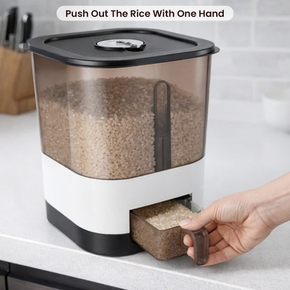 14/25L Automatic Rice Dispenser Large Capacity, Sealed Rice Storage Container, Suitable for Rice, Grains, Flour, Kitchen Supplies, Pet Cat and Dog Food Storage Container, Ideal for Kitchen, Home Use