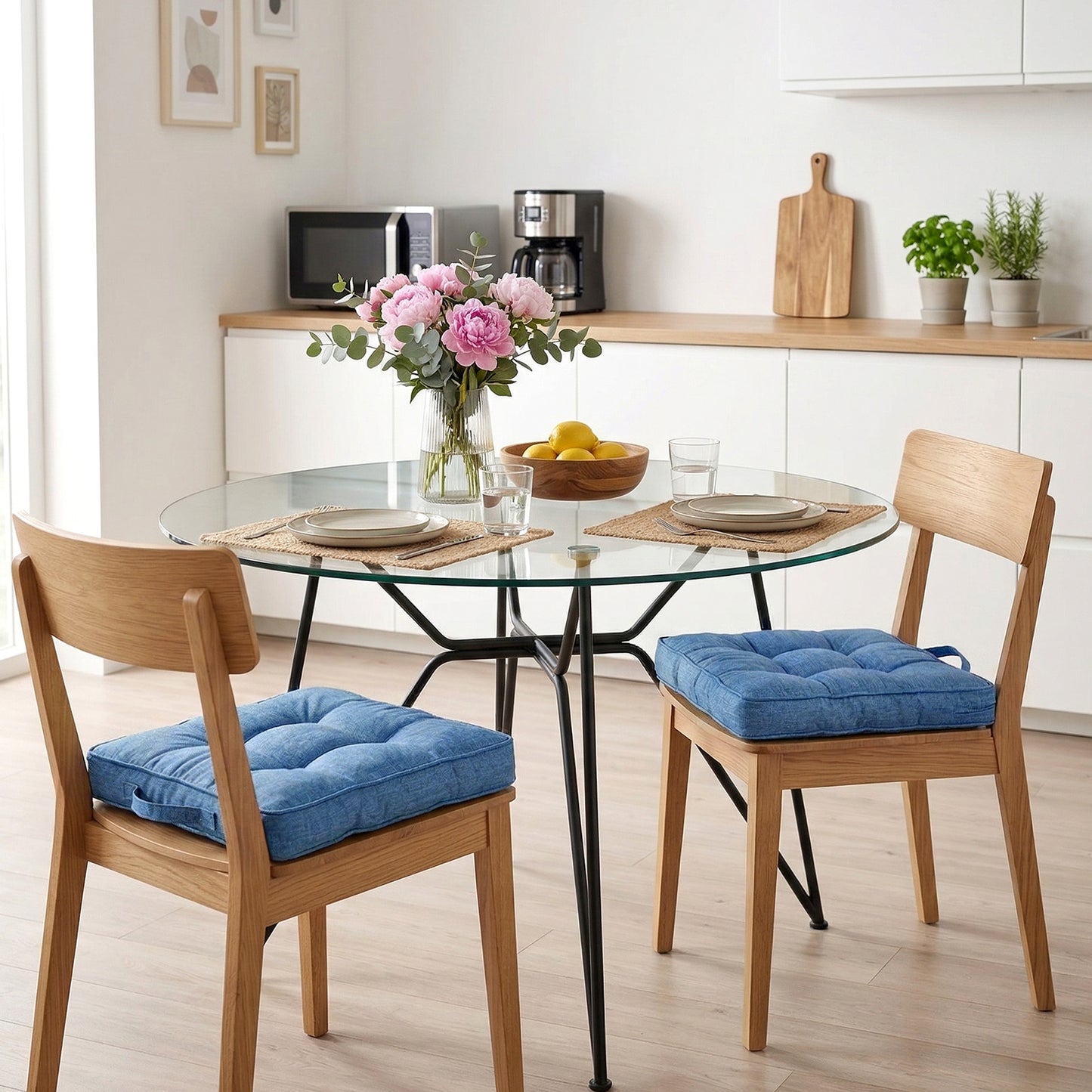 Chair Cushions Tufted Garden Kitchen Chair Cushion with Handle Strap Comfortable Chair Pads for Dining Room Kitchen