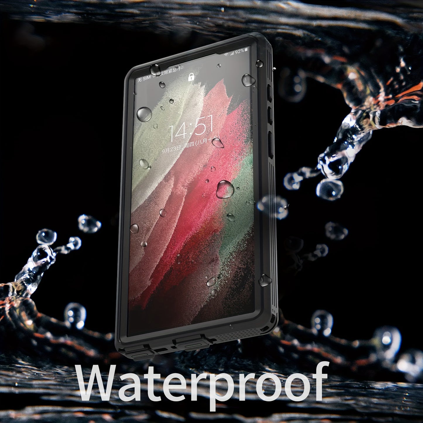 Waterproof Case For Samsung Galaxy S23, S23 Plus, S23 Ultra 5G 360° Full Body Protection Dustproof Shockproof Built-in Screen Protector Phone Case