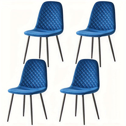 Velvet Dining Chairs Set of 2 or 4 – Upholstered Fabric Seat with Metal Legs, 40x44.5x84cm, 120kg Capacity, Modern Dining Room & Living Room Side Chairs, 16 Colours
