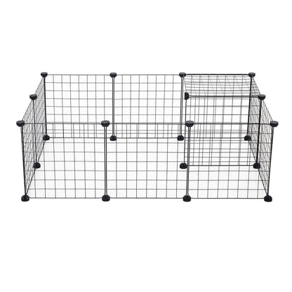 Dog Playpen, Cat Playpen, Small Animal Playpen Metal Pet Playpen for Small Dogs Cats Including 12 Panels, Portable Small Animal Wire Cage for Indoor Yd Fence for Guinea Pigs, Rabbits Kennel Crate Fence, Dog Fence for Puppy, Kitten, Hamster, Turtle, Hedgeh