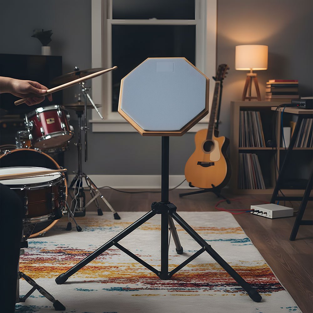 7.87-inch Mute Drum Practice Pad Set with Drum Pad and Portable Bag, Suitable for Drummers' Rehearsals and Beginner Practice