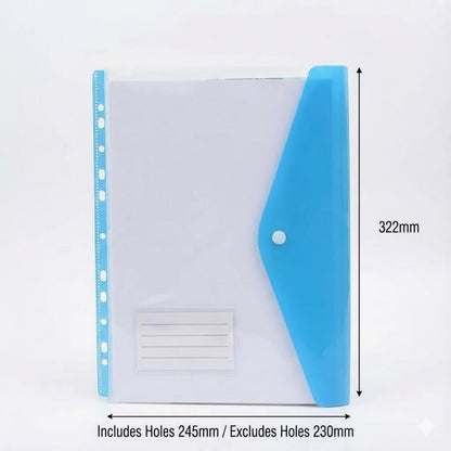 A4 Expanding Folders 12 Pack with Button & 11-Ring Binder Pockets – 2cm Wide Heavy-Duty PP Plastic File Organiser with Locking Mechanism & Label Cards | School Office Home | Vibrant Colours | UK